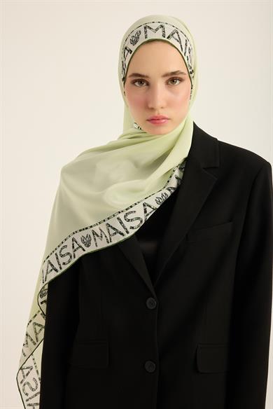 RUFİ KREP İPEK ŞAL 70*190 CM - AÇIK YEŞİL
