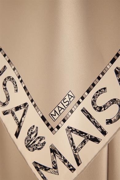 RUFİ TİVİL İPEK EŞARP 90*90 CM - BEJ