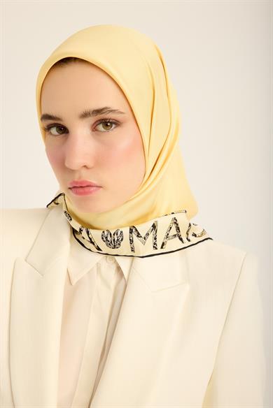 RUFİ TİVİL İPEK EŞARP 90*90 CM - SARI