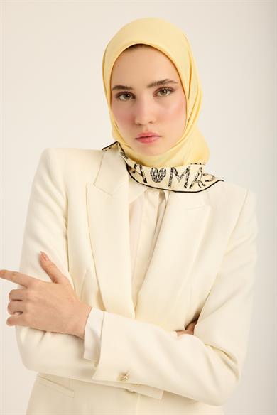 RUFİ TİVİL İPEK EŞARP 90*90 CM - SARI