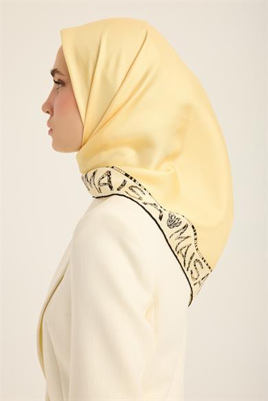 RUFİ TİVİL İPEK EŞARP 90*90 CM - SARI