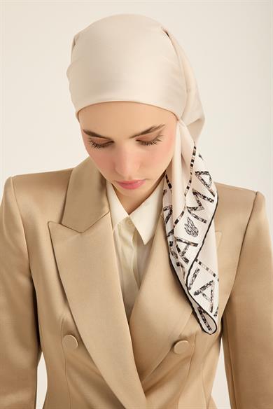 RUFİ TİVİL İPEK EŞARP 90*90 CM - VİZON