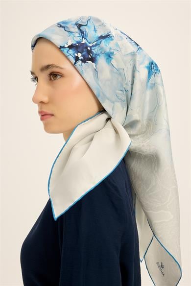 RÜYA MULBERRY İPEK EŞARP 90*90 CM - AÇIK MAVİ
