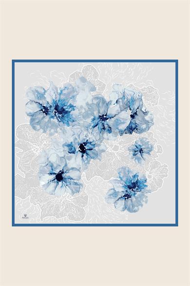 RÜYA MULBERRY İPEK EŞARP 90*90 CM - AÇIK MAVİ