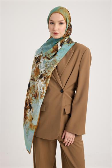 SABA FLOŞ VİSKON ŞAL 70*190 CM - CAMEL