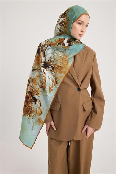 SABA FLOŞ VİSKON ŞAL 70*190 CM - CAMEL