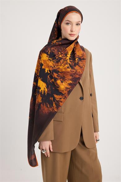 SABA FLOŞ VİSKON ŞAL 70*190 CM - KAHVERENGİ