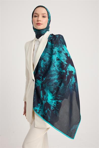 SABA FLOŞ VİSKON ŞAL 70*190 CM - LACİVERT