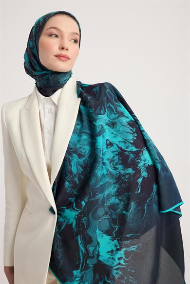 SABA FLOŞ VİSKON ŞAL 70*190 CM - LACİVERT