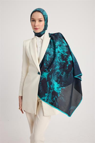 SABA FLOŞ VİSKON ŞAL 70*190 CM - LACİVERT