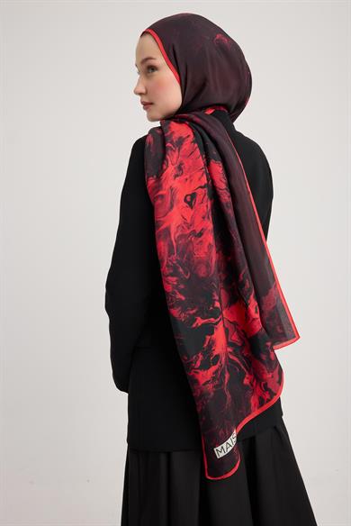 SABA FLOŞ VİSKON ŞAL 70*190 CM - MÜRDÜM