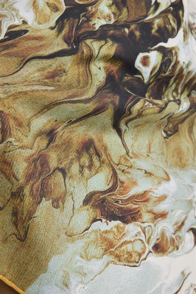 SABA PAMUK İPEK EŞARP 100*100 CM - CAMEL