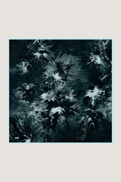 SABA PAMUK İPEK EŞARP 100*100 CM - SİYAH