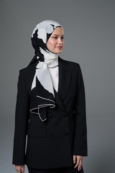 SAF KREP İPEK ŞAL 70*190 – EKRU