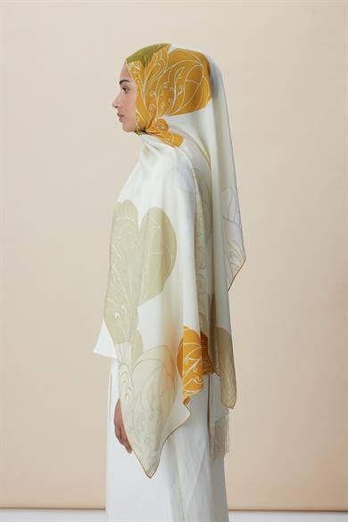 SAFİ KREP İPEK ŞAL 70*190 CM - ADAÇAYI