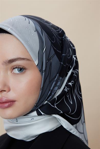 SAFİ TİVİL İPEK EŞARP 90*90 CM - EKRU