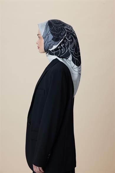 SAFİ TİVİL İPEK EŞARP 90*90 CM - EKRU