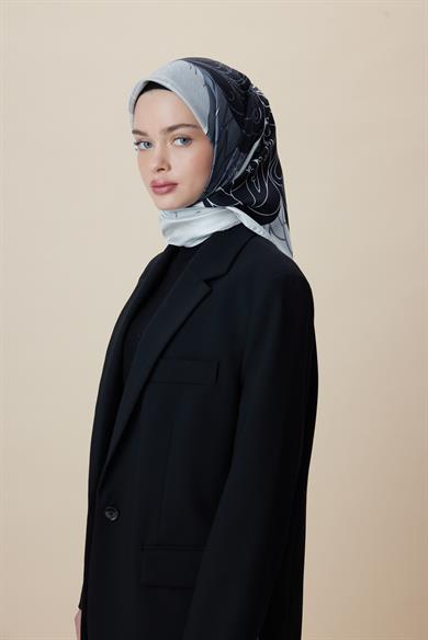 SAFİ TİVİL İPEK EŞARP 90*90 CM - EKRU