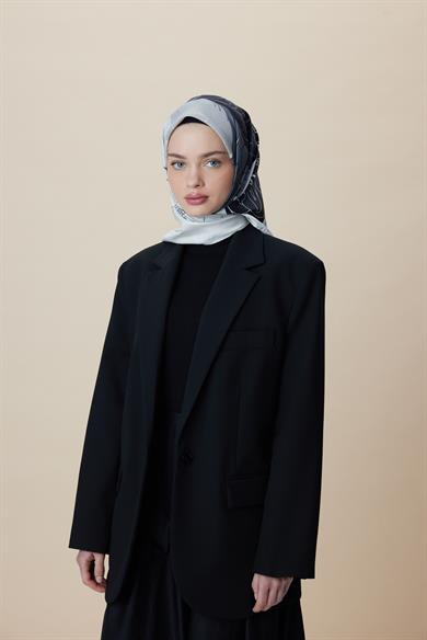 SAFİ TİVİL İPEK EŞARP 90*90 CM - EKRU