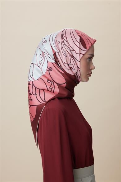 SAFİ TİVİL İPEK EŞARP 90*90 CM - KIRMIZI