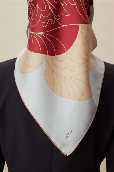 SAFİ TİVİL İPEK EŞARP 90*90 CM - TABA