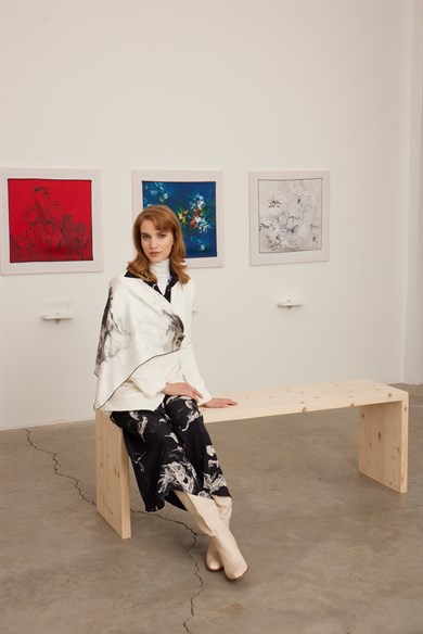 SAM TİVİL İPEK EŞARP 90x90