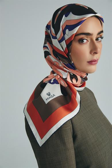 SARA TİVİL İPEK EŞARP 90*90 CM - PEMBE