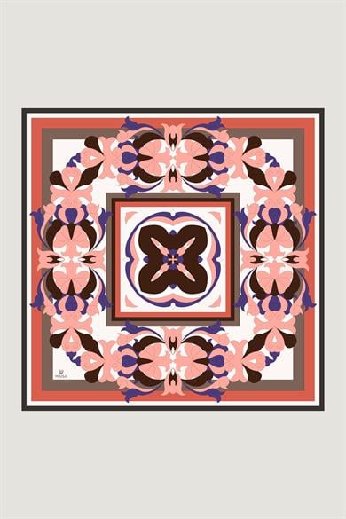 SARA TİVİL İPEK EŞARP 90*90 CM - PEMBE