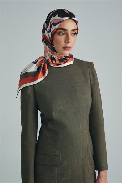 SARA TİVİL İPEK EŞARP 90*90 CM - PEMBE