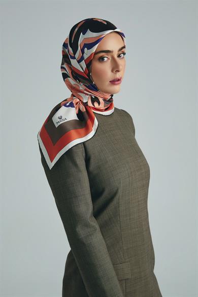 SARA TİVİL İPEK EŞARP 90*90 CM - PEMBE