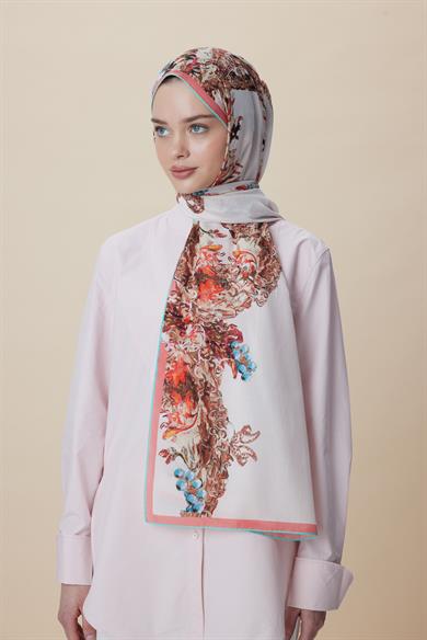 ŞEBNEM FLOŞ VİSKON ŞAL 70*190 CM - PUDRA PEMBE