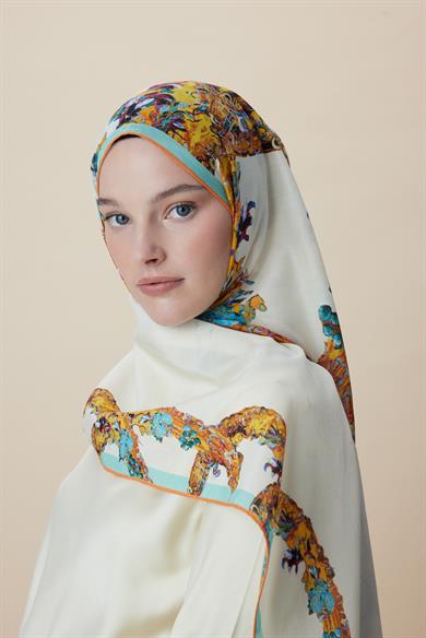 ŞEBNEM FLOŞ VİSKON ŞAL 70*190 CM - SARI