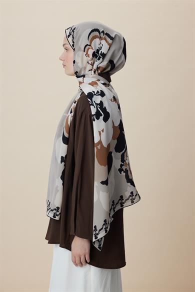 SEDA KREP İPEK ŞAL 70*190 CM - BEJ