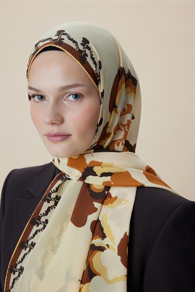 SEDA KREP İPEK ŞAL 70*190 CM - GOLD
