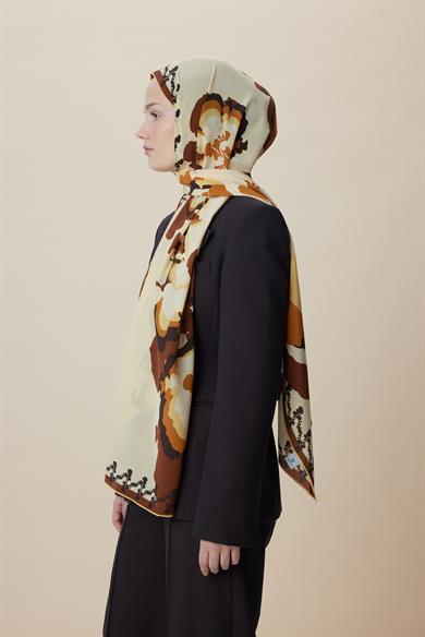SEDA KREP İPEK ŞAL 70*190 CM - GOLD