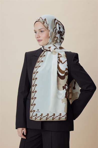 SEDA KREP İPEK ŞAL 70*190 CM - KUM