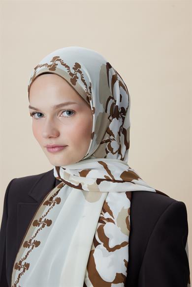 SEDA KREP İPEK ŞAL 70*190 CM - KUM