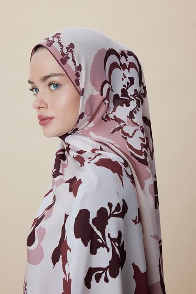SEDA KREP İPEK ŞAL 70*190 CM - PUDRA PEMBE