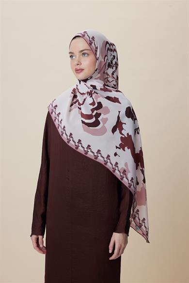 SEDA KREP İPEK ŞAL 70*190 CM - PUDRA PEMBE