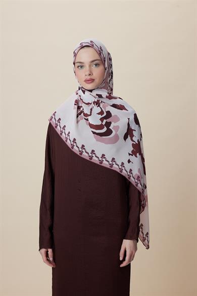 SEDA KREP İPEK ŞAL 70*190 CM - PUDRA PEMBE