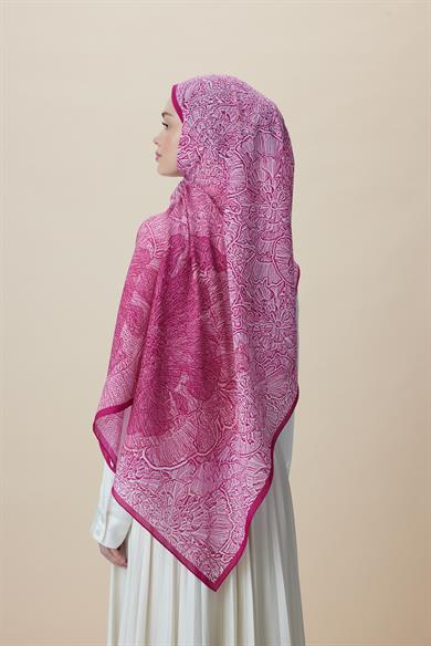 SEDEF FLOŞ VİSKON ŞAL 70*190 CM - FUŞYA
