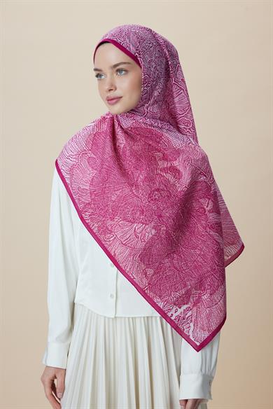 SEDEF FLOŞ VİSKON ŞAL 70*190 CM - FUŞYA
