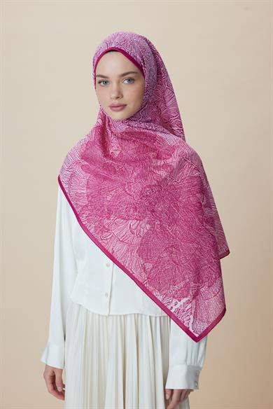 SEDEF FLOŞ VİSKON ŞAL 70*190 CM - FUŞYA