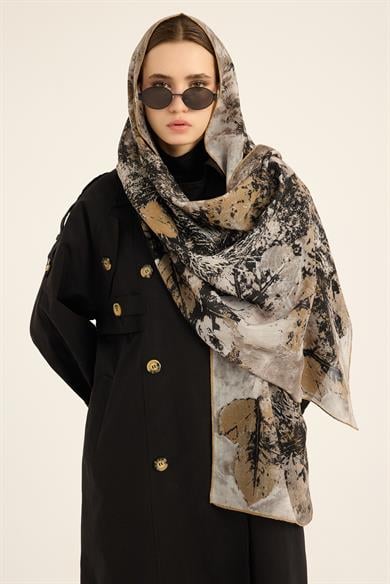 ŞEHVAR YÜN İPEK KAŞMİR ŞAL 70*200 CM - BEJ