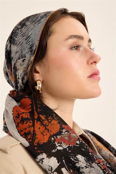 ŞEHVAR YÜN İPEK KAŞMİR ŞAL 70*200 CM - GRİ