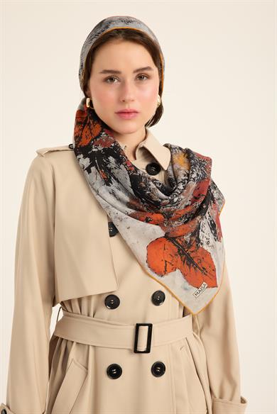 ŞEHVAR YÜN İPEK KAŞMİR ŞAL 70*200 CM - GRİ