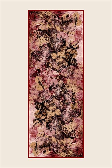 ŞEHVAR YÜN İPEK KAŞMİR ŞAL 70*200 CM - GÜL KURUSU