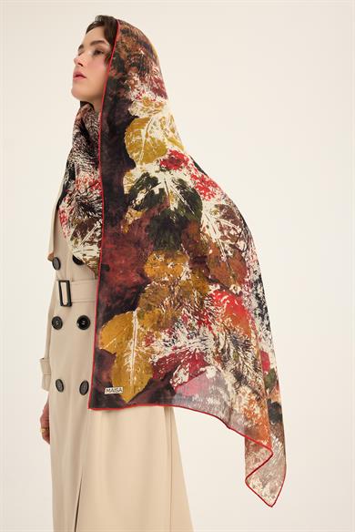 ŞEHVAR YÜN İPEK KAŞMİR ŞAL 70*200 CM - KIRMIZI