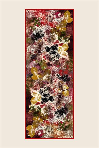 ŞEHVAR YÜN İPEK KAŞMİR ŞAL 70*200 CM - KIRMIZI