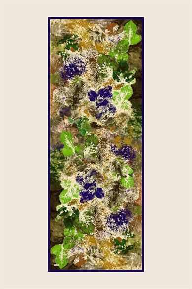 ŞEHVAR YÜN İPEK KAŞMİR ŞAL 70*200 CM - YEŞİL